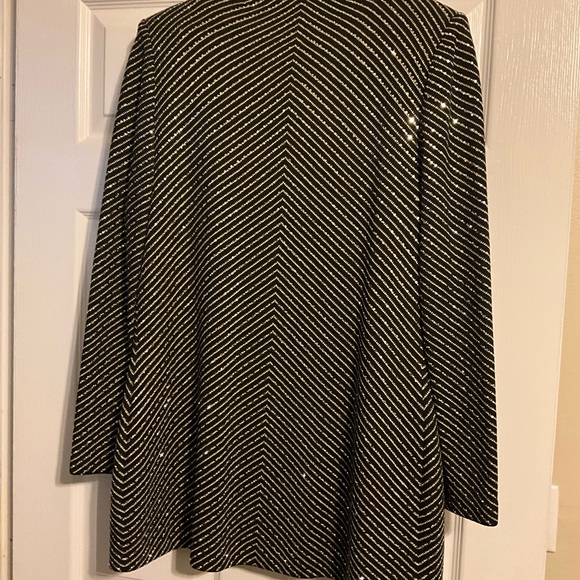 St. John Black and White Striped Blazer - Picture 2 of 4